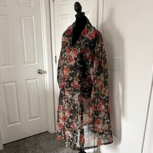 Live 4 Truth NWOT Rose Sheer Long Jacket